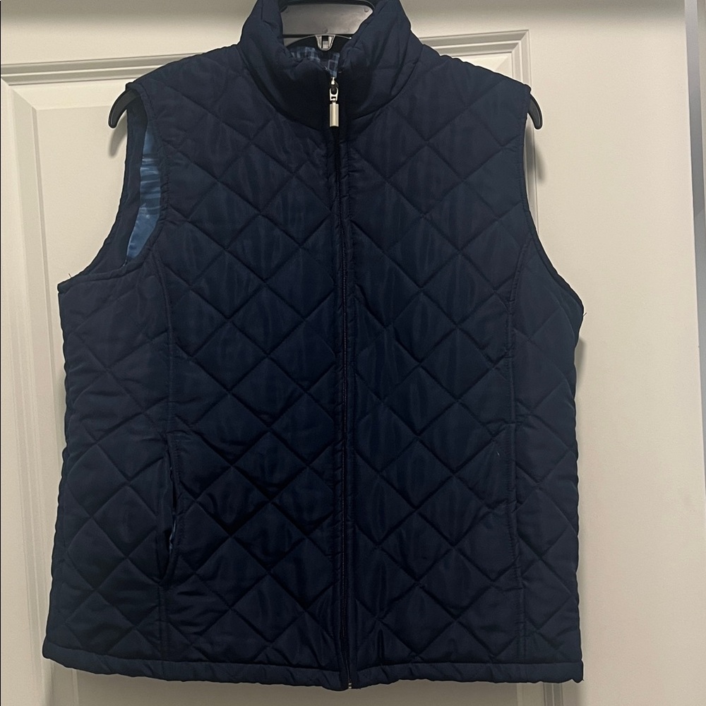 Jane Ashley Navy Quilted Vest